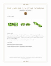 2.27&nbsp;Ct.Tw.Total Carat Weight Green (Lime Green) Peridot Pair from Brazil Appraisal