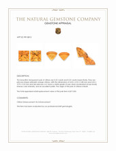 0.64&nbsp;Ct.Tw.Total Carat Weight Yellowish Orange Citrine Pair from Brazil Appraisal