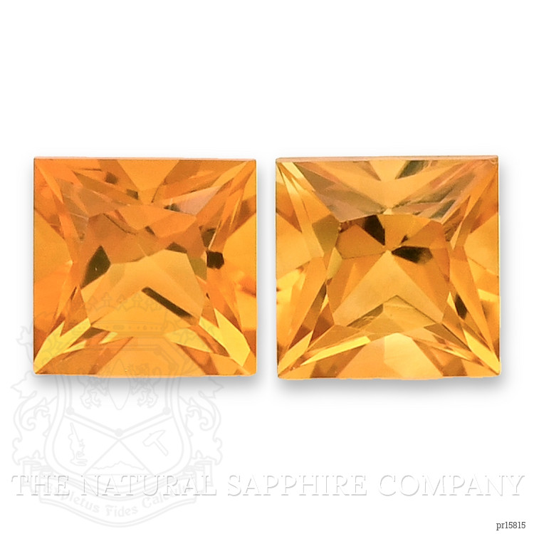 0.64 Ct.Tw. Yellowish Orange Citrine Pair from Brazil