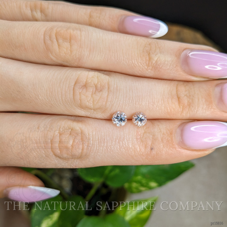 1.42 Ct.Tw. White Topaz Pair from Brazil
