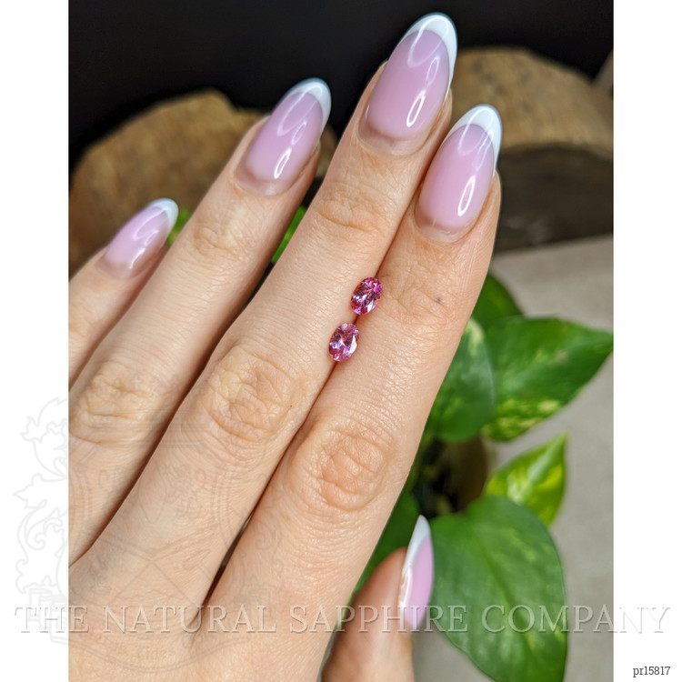 0.78 Ct.Tw. Pink Tourmaline Pair from Brazil