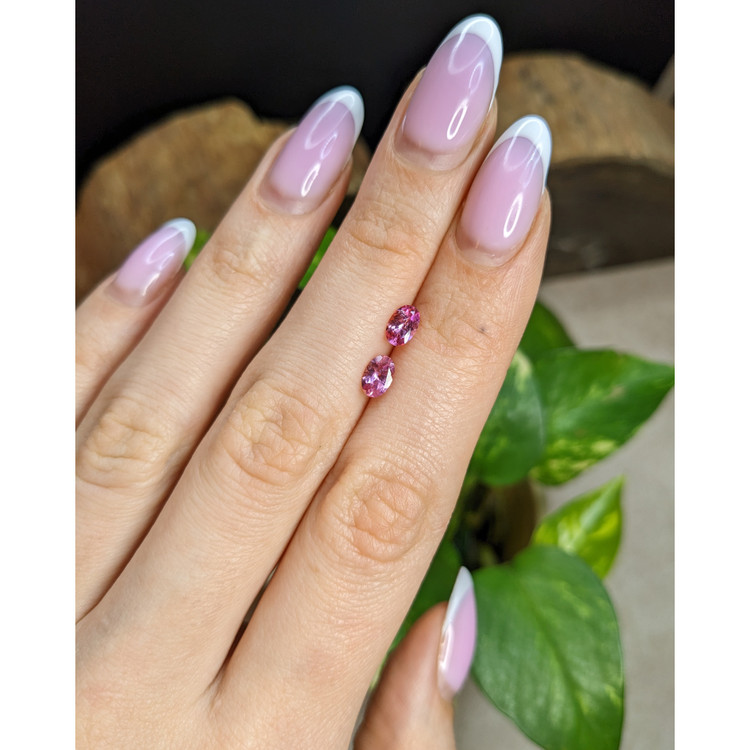 0.78 Ct.Tw. Pink Tourmaline Pair from Brazil