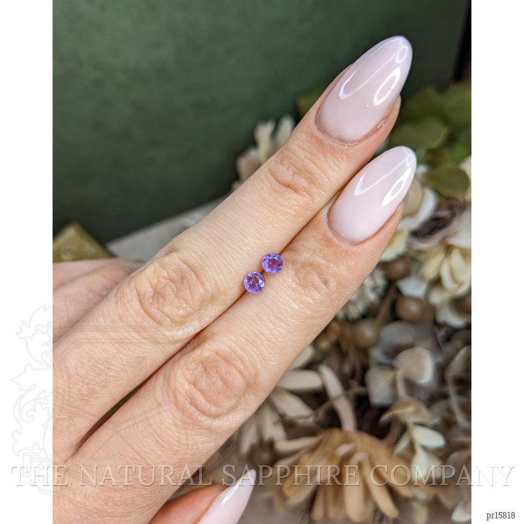 0.46 Ct.Tw. Purple Amethyst Pair from Brazil