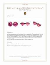 0.55 Ct.Tw.Total Carat Weight Pink Tourmaline Pair from Brazil Appraisal