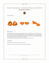 3.76 Ct.Tw.Total Carat Weight Orange Spessartite Garnet Pair from Madagascar Appraisal