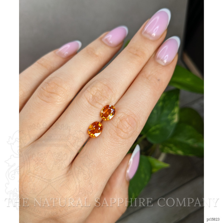 4.17 Ct.Tw. Orange Spessartite Garnet Pair from Madagascar