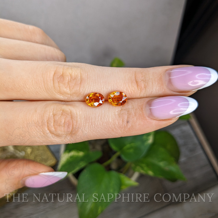 4.17 Ct.Tw. Orange Spessartite Garnet Pair from Madagascar