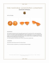 4.87&nbsp;Ct.Tw.Total Carat Weight Orange Spessartite Garnet Pair from Madagascar Appraisal