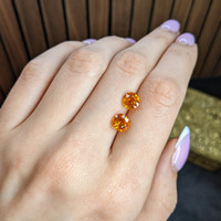 4.87&nbsp;Ct.Tw.Total Carat Weight Orange Spessartite Garnet Pair from Madagascar Life Style