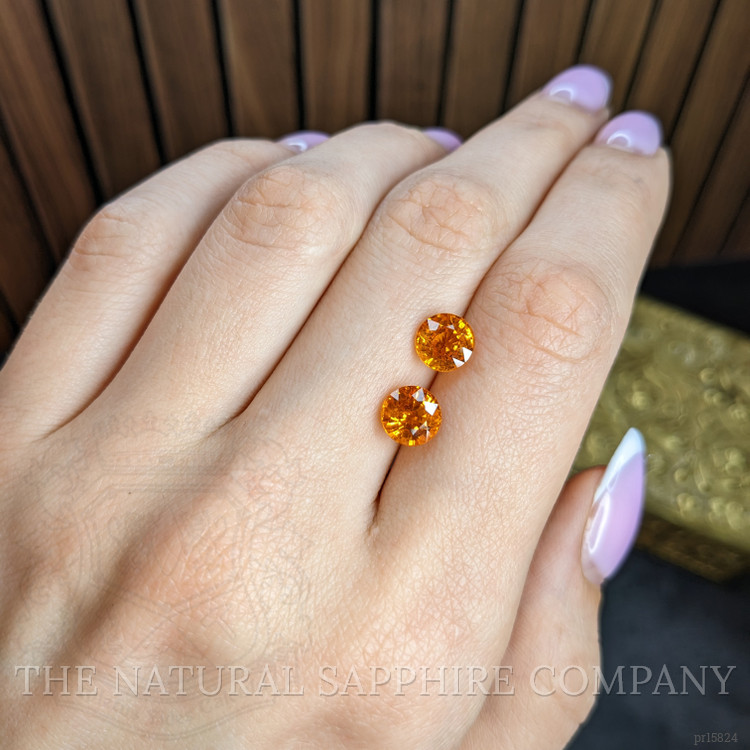 4.87 Ct.Tw. Orange Spessartite Garnet Pair from Madagascar
