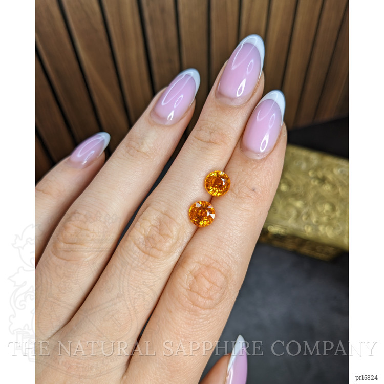 4.87 Ct.Tw. Orange Spessartite Garnet Pair from Madagascar