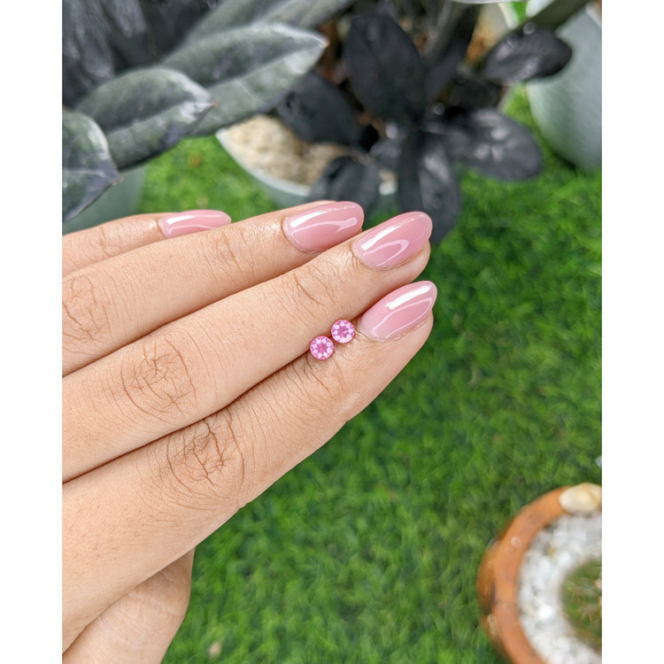0.43 Ct.Tw. Pink Spinel Pair from Tanzania