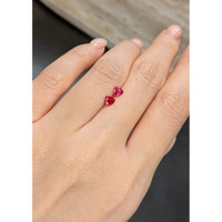 0.71 Ct.Tw.Total Carat Weight Ruby Pair from Mozambique Life Style