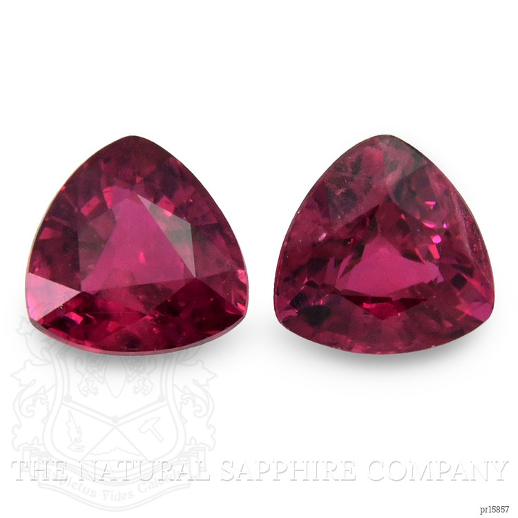 0.85 Ct.Tw. Purplish Red Ruby Pair from Mozambique