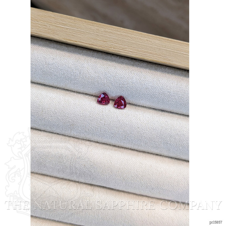 0.85 Ct.Tw. Purplish Red Ruby Pair from Mozambique