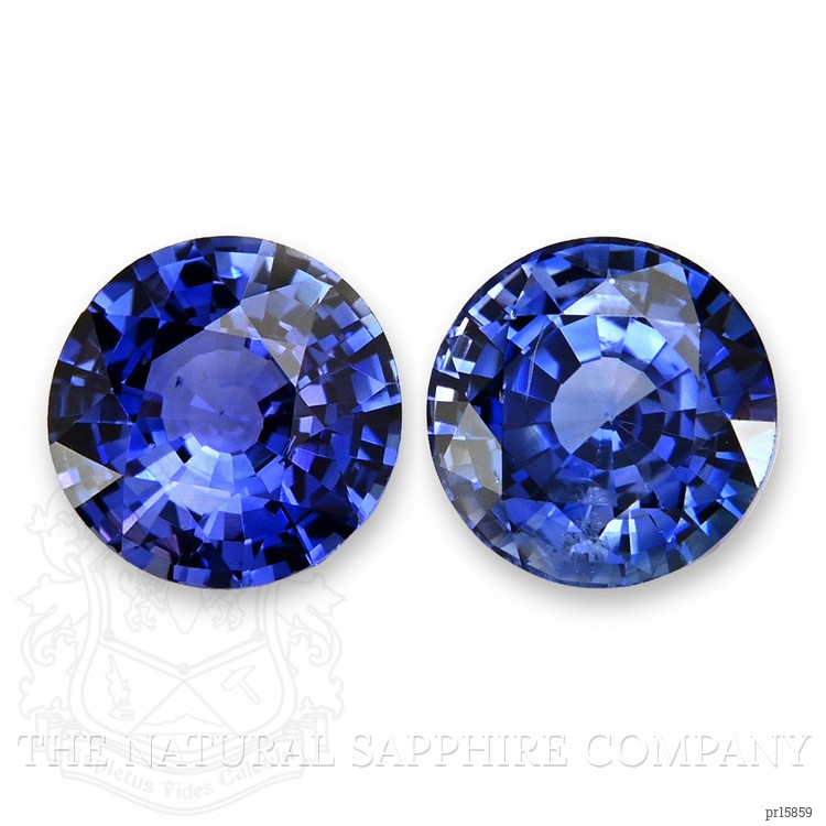 2.16 Ct.Tw. Blue Sapphire Pair from Ceylon (Sri Lanka)