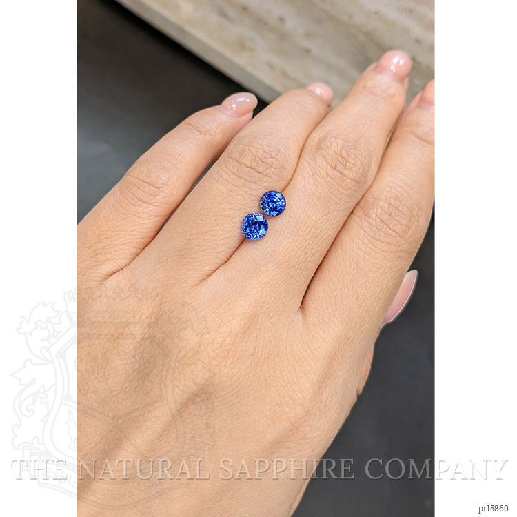 1.68 Ct.Tw. Blue Sapphire Pair from Ceylon (Sri Lanka)