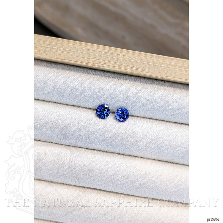 1.72 Ct.Tw. Blue Sapphire Pair from Ceylon (Sri Lanka)