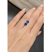 1.72&nbsp;Ct.Tw.Total Carat Weight Blue Sapphire Pair from Ceylon (Sri Lanka) Life Style