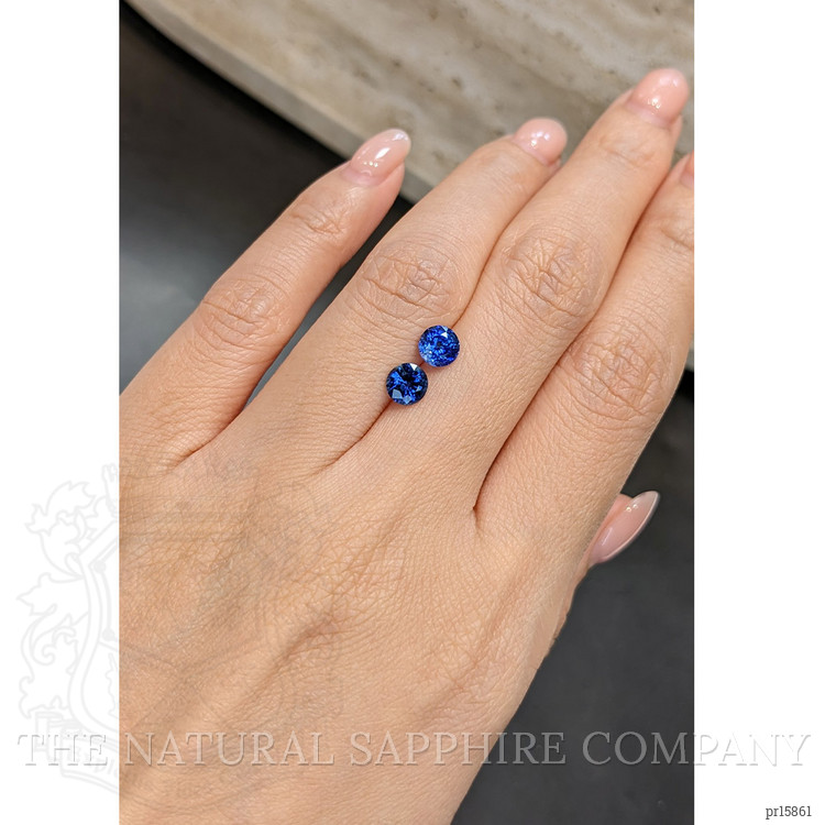 1.72 Ct.Tw. Blue Sapphire Pair from Ceylon (Sri Lanka)