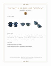 1.47&nbsp;Ct.Tw.Total Carat Weight Blue Sapphire Pair from Ceylon (Sri Lanka) Appraisal