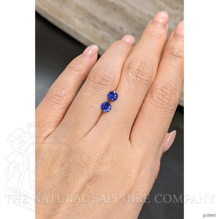 1.17 Ct.Tw. Blue Sapphire Pair from Ceylon (Sri Lanka)