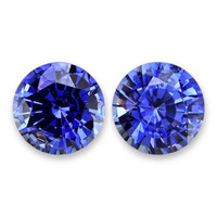 1.37&nbsp;Ct.Tw.Total Carat Weight Blue Sapphire Pair from Ceylon (Sri Lanka) Video