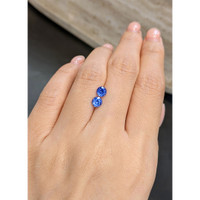 1.37&nbsp;Ct.Tw.Total Carat Weight Blue Sapphire Pair from Ceylon (Sri Lanka) Life Style