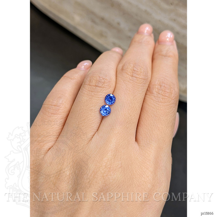 1.37 Ct.Tw. Blue Sapphire Pair from Ceylon (Sri Lanka)