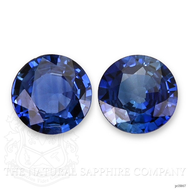0.52 Ct.Tw. Blue Sapphire Pair from Ceylon (Sri Lanka)