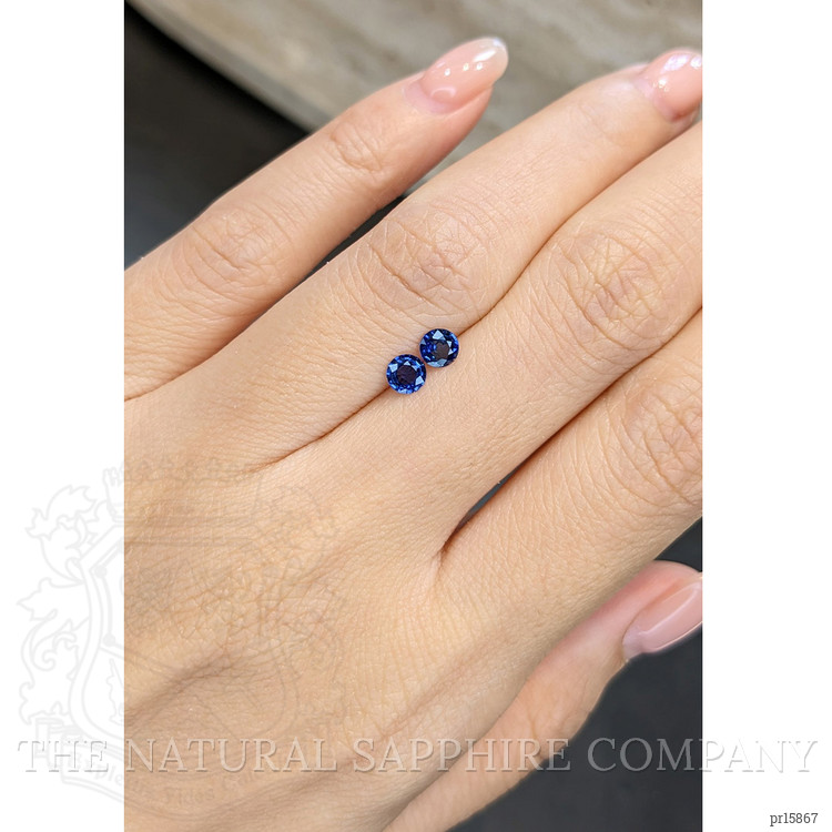 0.52 Ct.Tw. Blue Sapphire Pair from Ceylon (Sri Lanka)