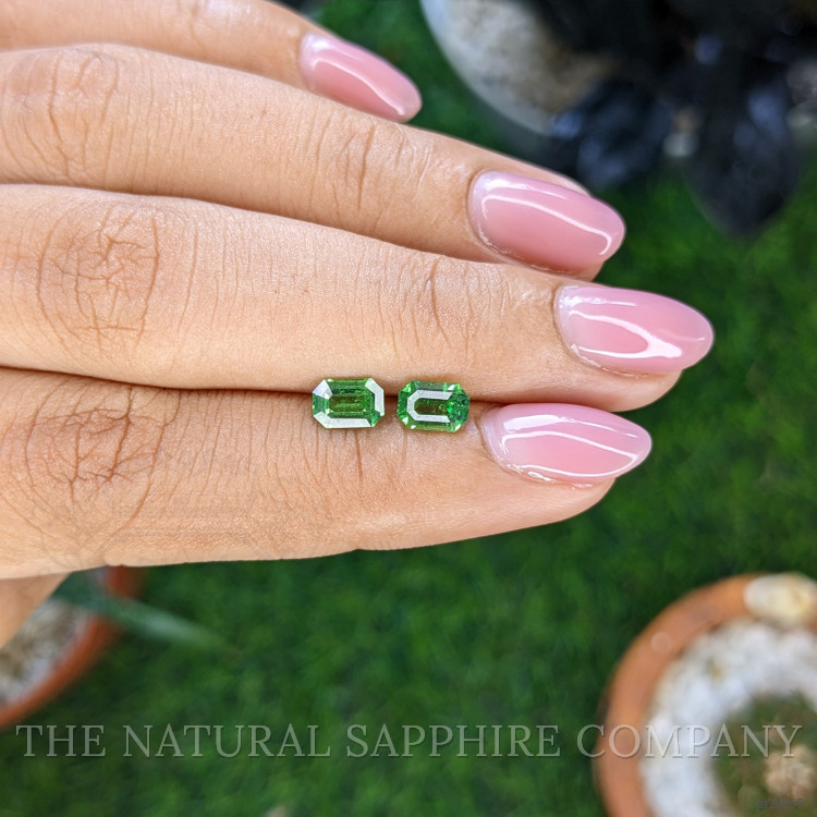 1.43 Ct.Tw. Tsavorite Garnet Pair from Tanzania