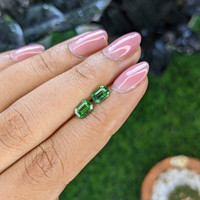 1.43&nbsp;Ct.Tw.Total Carat Weight Tsavorite Garnet Pair from Tanzania Life Style