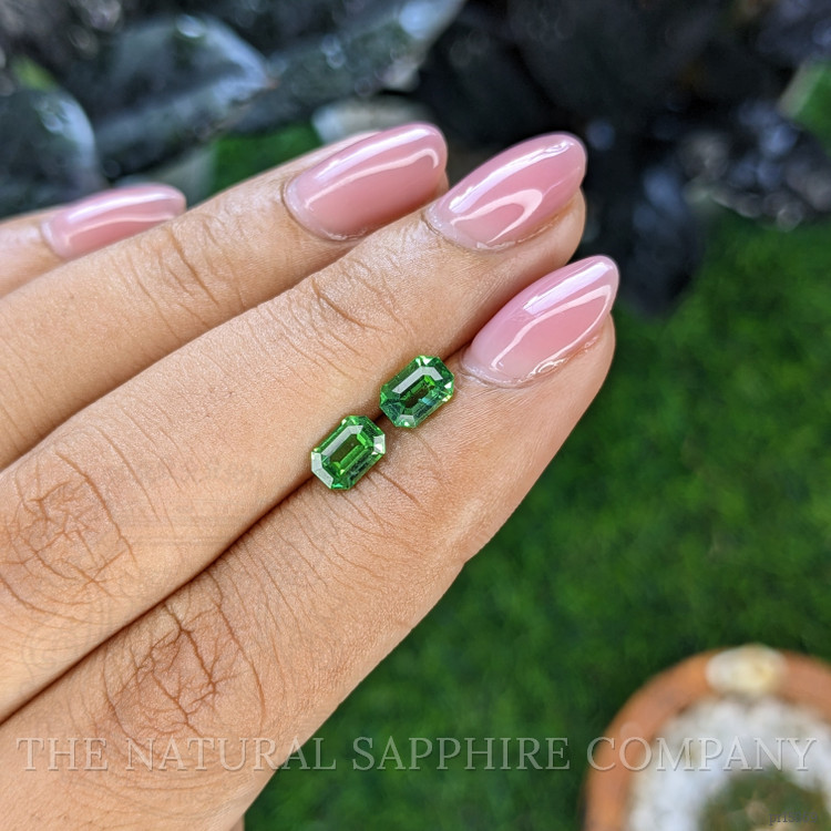 1.43 Ct.Tw. Tsavorite Garnet Pair from Tanzania