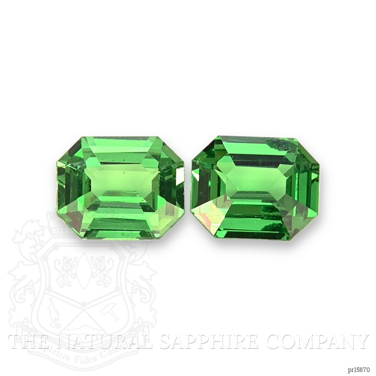 0.85 Ct.Tw. Tsavorite Garnet Pair from Tanzania