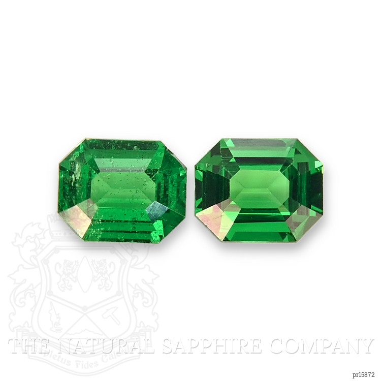 0.86 Ct.Tw. Tsavorite Garnet Pair from Tanzania