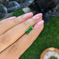 0.86 Ct.Tw.Total Carat Weight Tsavorite Garnet Pair from Tanzania Life Style