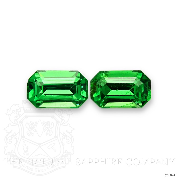 0.72 Ct.Tw. Tsavorite Garnet Pair from Tanzania