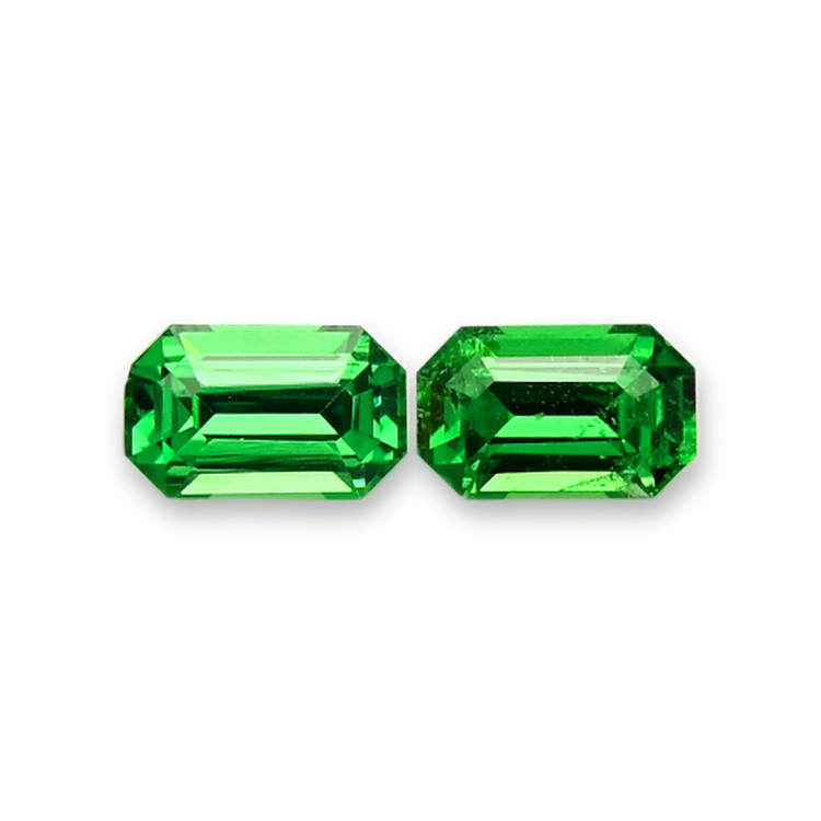 0.72 Ct.Tw. Tsavorite Garnet Pair from Tanzania