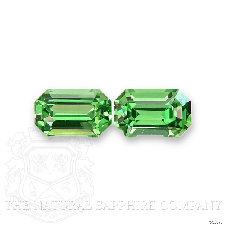 0.76 Ct.Tw. Tsavorite Garnet Pair from Tanzania