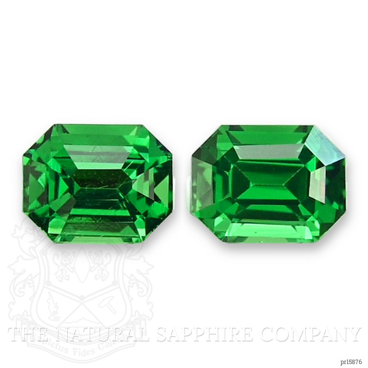 0.52 Ct.Tw. Tsavorite Garnet Pair from Tanzania