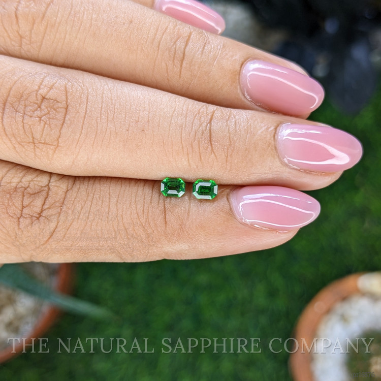 0.52 Ct.Tw. Tsavorite Garnet Pair from Tanzania