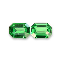 0.41 Ct.Tw.Total Carat Weight Tsavorite Garnet Pair from Tanzania Video