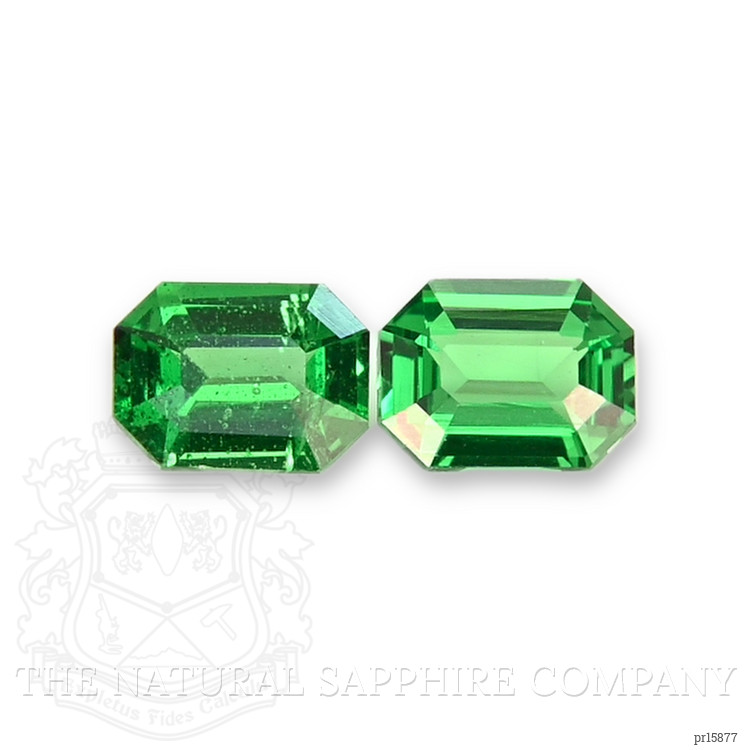 0.41 Ct.Tw. Tsavorite Garnet Pair from Tanzania
