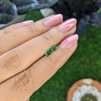 0.41 Ct.Tw.Total Carat Weight Tsavorite Garnet Pair from Tanzania Life Style