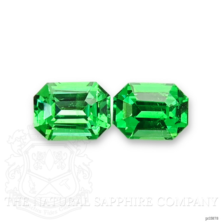 0.53 Ct.Tw. Tsavorite Garnet Pair from Tanzania