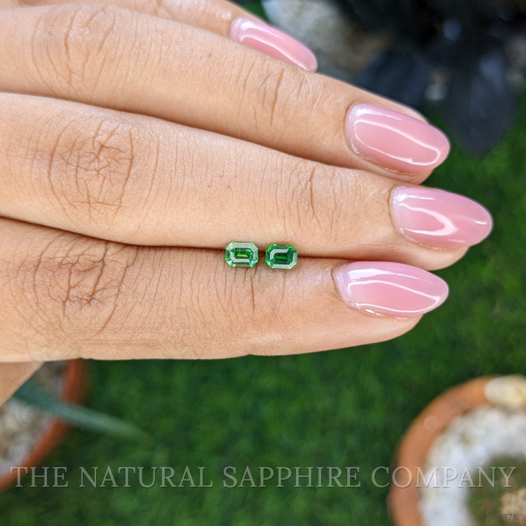 0.53 Ct.Tw. Tsavorite Garnet Pair from Tanzania