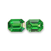 0.47 Ct.Tw.Total Carat Weight Tsavorite Garnet Pair from Tanzania Video