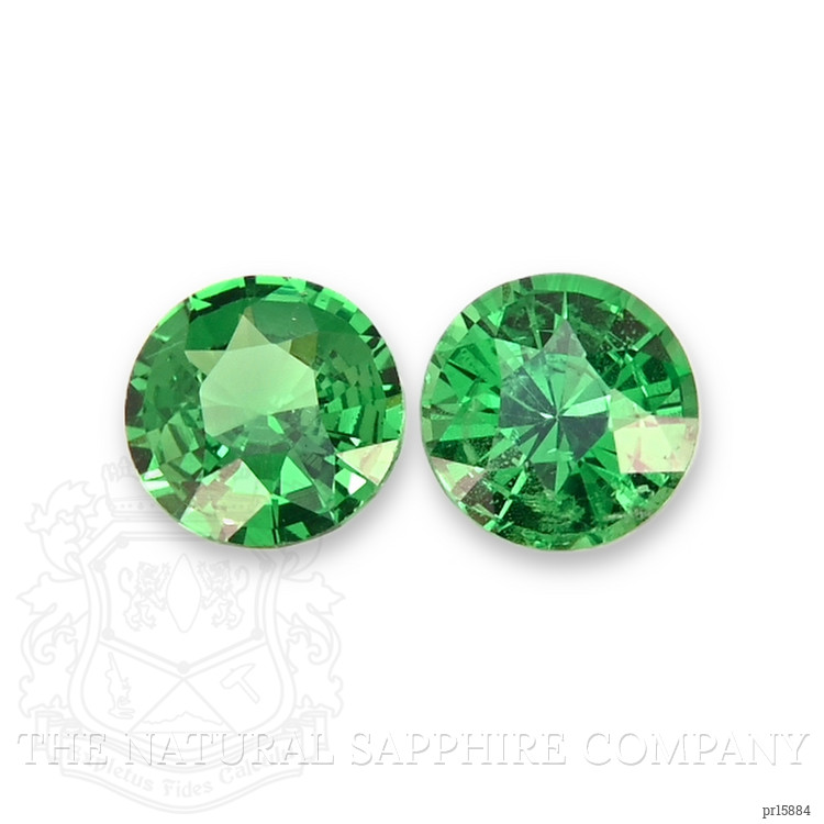 0.73 Ct.Tw. Tsavorite Garnet Pair from Tanzania
