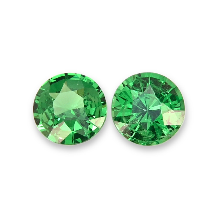 0.73 Ct.Tw. Tsavorite Garnet Pair from Tanzania
